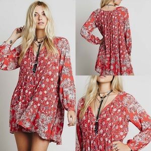 Free People floral tunic dress